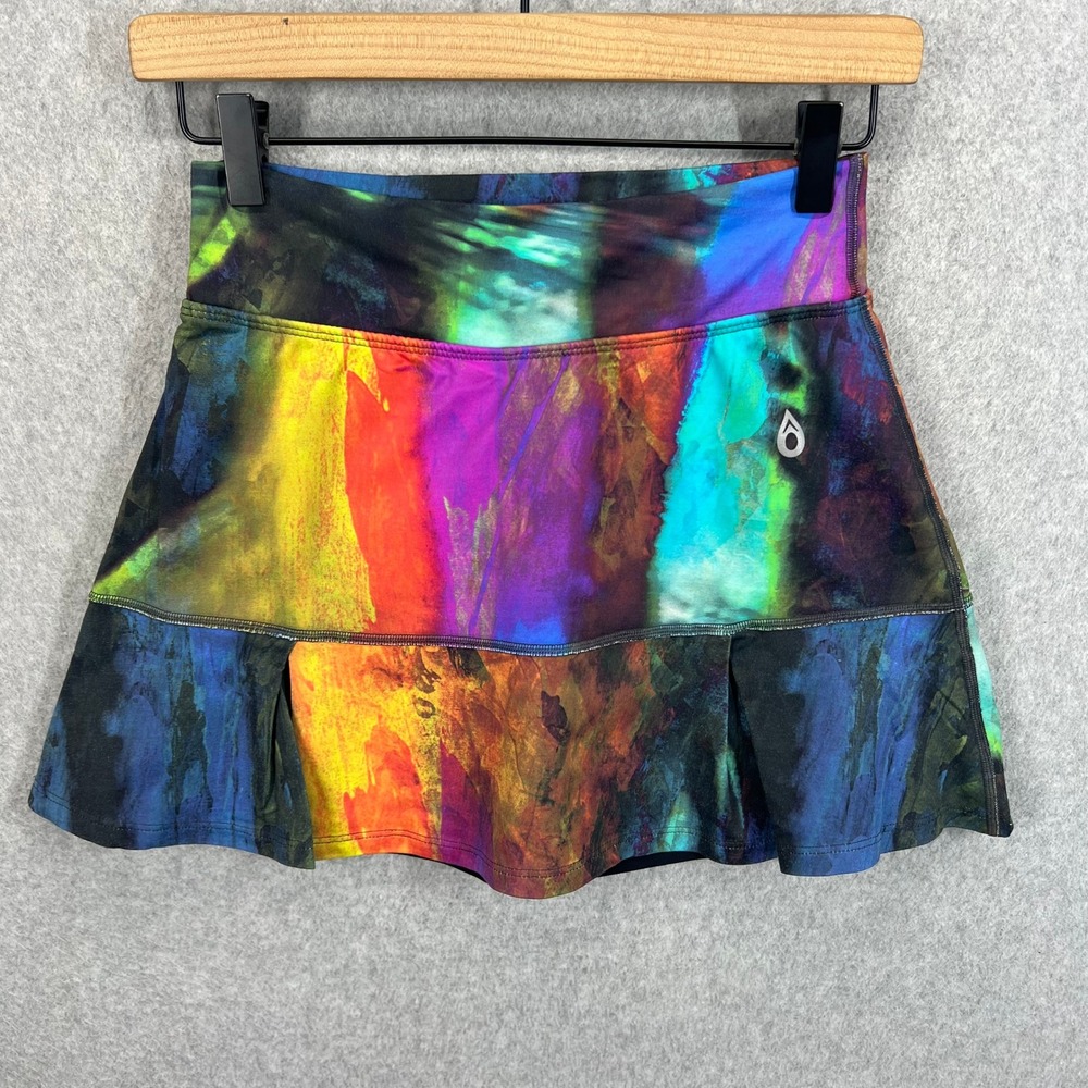 Dona Jo Skort Womens Size‎ 1 Multi-Color Abstract Athletic Tennis Golf Pleated